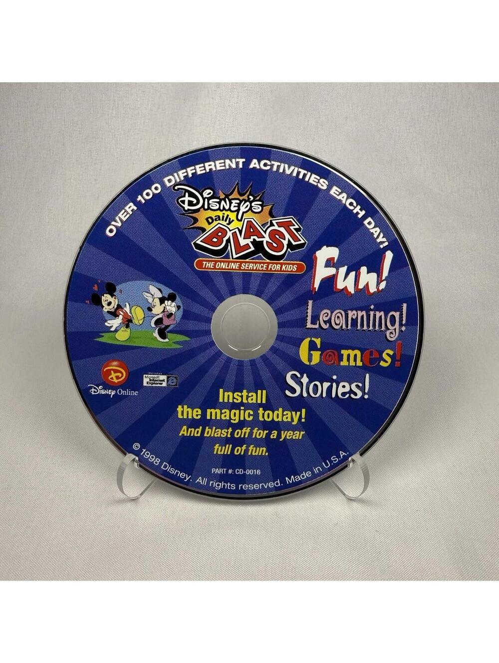 Vintage Disney’s Daily Blast CD-ROM 1997